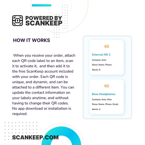 Personalized Bone Pet Tag,Engraved Pet's Name Tag and QR Code Powered By ScanKee - Picture 7 of 11